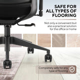 ZOFF Double Rollerblade Office Chair Wheels - 3 inch - Replacement Rubber Chair Casters - Smooth & Quiet Rolling - Easy Installation - Safe for Hardwood Floors & Carpet - Universal Fit - Set of 5