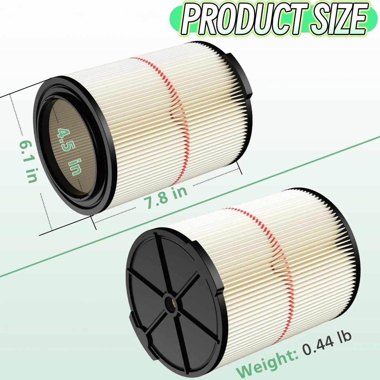 Dooniass 1 Pack Replacement Cartridge Filter Compatible with Craftsman 17816 9-17816 Wet Dry Vac fit 5/6/8/12/16/32 Gallon & Larger Vacuum Cleaner