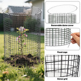 30 Pcs 24'' x 12'' Large Wire Plant Protector from Animals With Metal Cover, 10 Pack Metal Plant Cage Chicken Wire Cloche with 10Pcs Metal Covers to Keep Animals Out, Garden Protection Bunny Barricade