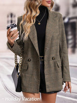 Mina Self Old Money Clothes 2025 Fall Outfits for Women Winter Brown Tan Khaki Womens Christmas Party Nye New Years Eve Clothes Womens Trendy Boyfriend Fashion Ladies Women's Blazers & Suit Jackets