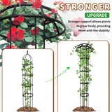 Mushroom Obelisk Trellis for Climbing Plants Outdoor 65", Adjustable Weatherproof Garden Umbrella Plant Trellis Support for Rose, Clematis, Cucumber, Pole Beans, Potted Plants, Yard Patio, 1 Pack