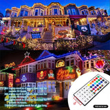 HOME LIGHTING 66ft Christmas Decorative Mini Lights, 200 LED RGB Changing 8 Functional Green Wire Fairy Halloween Lights with Remote Timer, Plug in Indoor Outdoor Xmas Wedding Party Decor