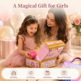Meland Princess Dress Up Costume Set for Girls 3-8, 4 Complete Outfits with Accessories, Princess Role Play Toy Gift for Birthday & Christmas