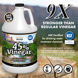 Nature's Freedom 45% Concentrated Vinegar, NSF Certified, 1 Gallon with Garden Pump Sprayer