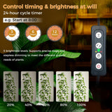 boostool 2 Pcs Grow Lights for Indoor Plants, 44W 384 Led Full Spectrum Plant Light, 5.4FT Adjustable Length Standing Grow Light with Timer/Six Leg Base for Greenhouse/Garden