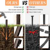 24 Pack Plastic Landscape Edging Anchoring Stakes,9.8 Inch, Brown