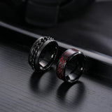 Besteel 16Pcs Stainless Steel Spinner Fidget Rings for Men Women Size 8