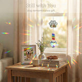 Dog Memorial Gifts, Pet Memorial Crystal Suncatcher with Paw Shaped Photo Frame, Pet Loss, Personalized Loss of Dog Sympathy Gift, Beautifully Packaged Dogs and Cats Remembrance Bereavement Gifts