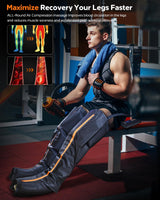 JZBRAIN Sequential Air Leg Compression Massager - FSA HSA Professional Full Leg Compression Boots for Athletes - Adjustable Intensity for Post-Workout Muscle Relaxation - Gifts for Him Her