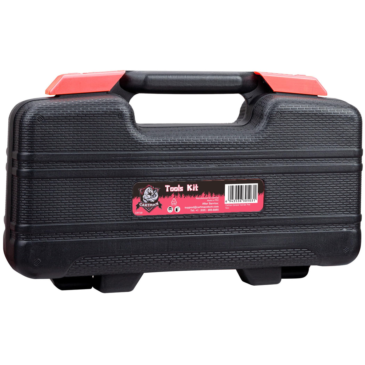 Cartman 39Piece Tool Set General Household Hand Tool Kit with Plastic Toolbox Storage Case Pink