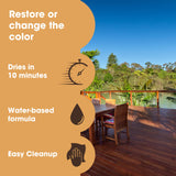 Furniture Clinic Wood Stain | Water Based | Fast Drying, Low Odor, & Non-Toxic | Multiple Finishes | for Indoor & Outdoor Furniture and More | Natural Oak (85 Fl Oz / 2500ml)