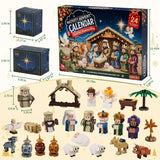Nativity Advent Calendar 2026 for Kids, 24-Day Christmas Building Block Set