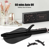 FARERY Long Barrel Curling Iron 1 Inch, Ceramic Curling Iron for Thin Hair, Infused Argan Oil & Keratin, Long Lasting Styling, 11 Adjustable Temp, Include Clips & Silicone Pad