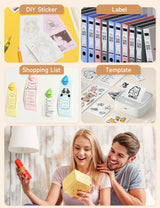 iDPRT Mini Sticker Printer Sticker, Thermal Maker Machine with 1 Roll Paper