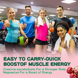 DANEW Pro Creatine Monohydrate Gummies 5000mg for Men & Women, Creatine Monohydrate for Muscle Strength, Muscle Builder, Energy Boost, Pre-Workout Supplement(120 Count)-Cherry Flavor