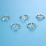 TAMHOO 20 Pcs Adjustable Rings Set for Women - Finger Rings Pack Stackable Rings for Teens- Cute Rings for Teen Girls -in Gold and Silver Tone (#2-silver tone)
