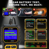 Acclope BT60 Pro Car Battery Tester, Digital Analyzer with Cloud Printing, 100-3000 CCA Range for 6V/12V/24V AGM, Lithium, Gel Batteries, Automotive Charging System