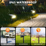 LEREKAM Solar Spot Lights Outdoor Landscape Lights, 40 LEDs Solar Landscape Spotlights Outdoor Waterproof Auto On/Off Garden Lights, Outdoor Lights for Yard Palm Trees Driveway Patio Pool