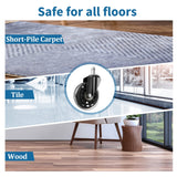 Office Chair Wheels Replacement, Transparent 3 Inch Heavy-Duty Computer Gaming Desk Rubber Casters,Smooth & Silence Gliding for All Floors Including Hardwood Carpet, Set of 5