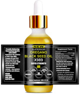 Oil Of Oregano With Black Seed Oil - 400 Servings, 2 in 1 Wild Oregano Oil with Black Seed Oil Drops, Organic Supplement, Alternative to Oregano and Black Seed oil Gel Capsules, Non-GMO, Vegan