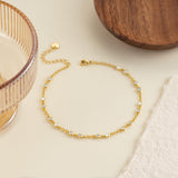 BYBAIZ 14K Gold Anklets for Women Gold Ankle Bracelets for Womens Anklets Ankle Bracelets for Women Evenly Spaced Cubic Zirconia with Delicate Brilliance Anklet Bracelet for Womens