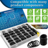 ZDBB 1086 Pcs SAE Standard O Ring Kit Nitrile Rubber O-Rings Assortment with O‘Ring Pick for Hydraulic Automotive Plumbing Faucet Seal Repair 32 Size Inch ID:1/8”-2”