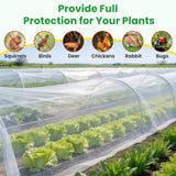 Garden Netting, 10x50Ft Thicken Ultra Fine Mesh Insect Netting, Garden Netting for Raised Beds, Greenhouse Row Cover Barrier for Birds Animals, Garden Mesh Netting for Vegetable Flowers Fruits