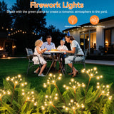 Solar Garden Lights 4 Pack Waterproof Solar Swaying Starburst Light Outdoor Lights for Yard Patio Walkway Pathway Party Wedding Christmas Decoration, Warm White