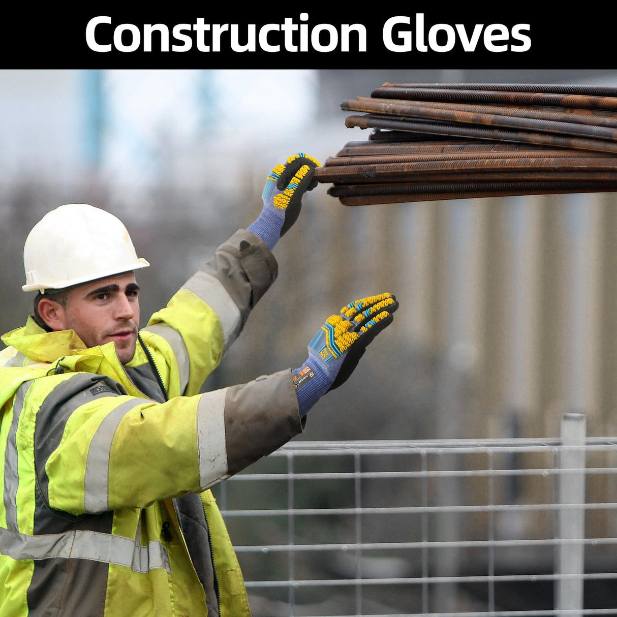 Schwer PRO-SKIN Impact Gloves with ANSI A4 Cut Reistant Protection, Flexible and Comfortable Work Gloves with Grip，Touchscreen, Used for Oil and Gas E&P，Mechanic, Construction, XL, PM3900-T