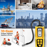 Natural Gas Leak Inspection Tool - Handheld Combustible Gas Sniffer with 11-Inch Gooseneck Propane Leak Tester with 3-Mode Indication, Gas Sniffer for Methane, Propane, LPG