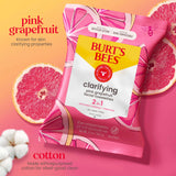 Burt's Bees Stocking Stuffers, Pink Grapefruit Face Wipes, for All Skin Types, Hydrating Makeup Remover & Facial Cleansing Towelettes, Skin Care Christmas Gifts, 30 Ct. (3-Pack)