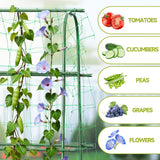 HIRALIY Cucumber Trellis for Climbing Plants, 5.25ft Tall, Green