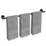 USHOWER Matte Black Bath Towel Bar, 30-Inch Towel Racks for Bathroom Wall-Mounted, SUS304 Stainless Steel Towel Rod (Total Length 32-Inch)