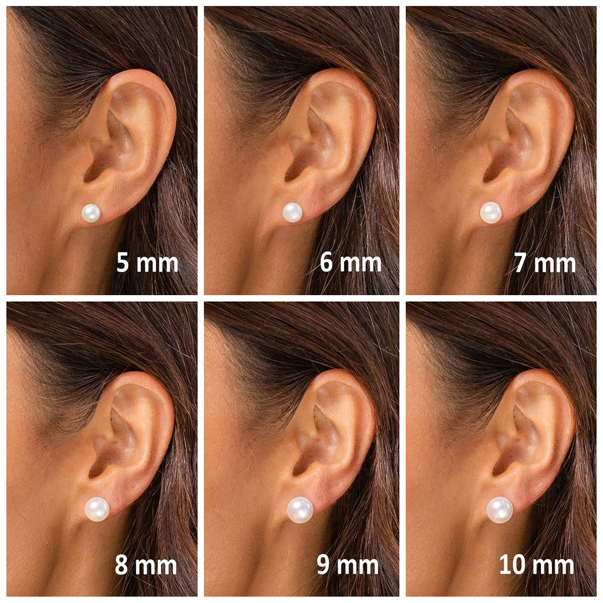 PAVOI Pearl Stud Earrings for Women, 14K Gold, Yellow Gold, Size 8, Pearl