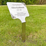 Signxuni Engraved Memorial Plaques for Outdoors, Stake Mounted Metal Plaque