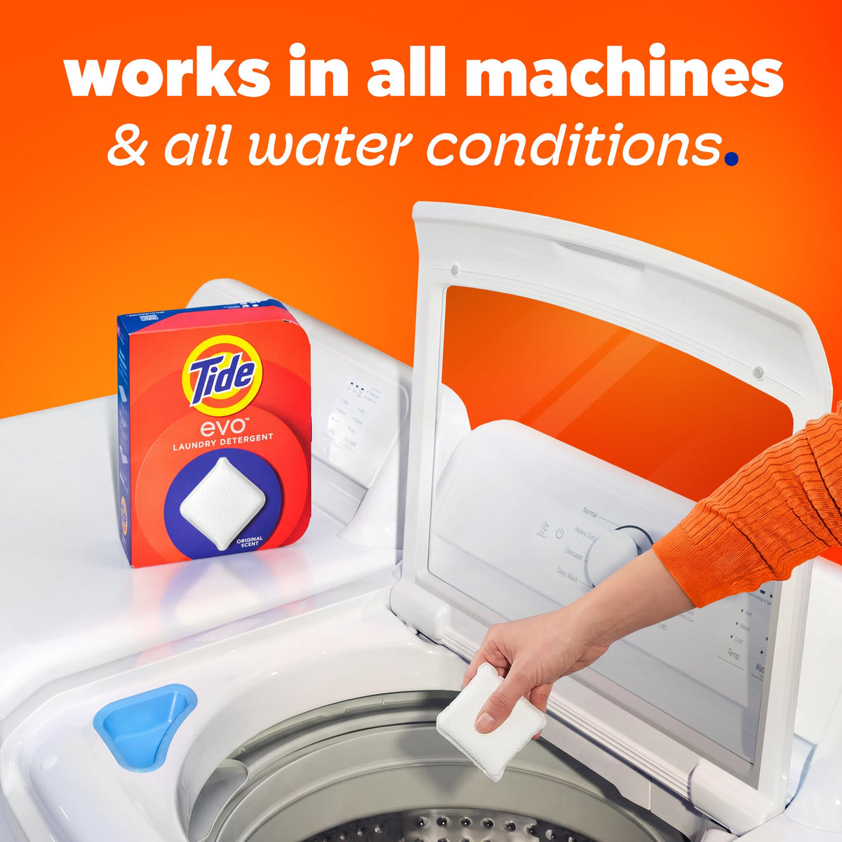 Tide evo Super Concentrated Laundry Detergent Tiles, Original Scent, 42 Count