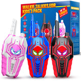Walkie Talkies Toys for Boys Girls: 3 Pack Kids Christmas Stocking Stuffers Birthday Gifts for 3 4 5 6 7 8 9 10 Year Old Boys Toddler Outdoor Camping Toy 2 Way Radio Toy for Grandkids Age 3-4 4-6 5-7