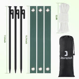 Jevrench Tree Stake Kits, Heavy Duty Tree Stakes and Supports Kits for Young Trees Against Bad Weather, 6 Pcs Tree Stake, 6 Pcs Tree Straps, 2 x 32.8 FT Rope