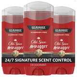 Old Spice Deodorant for Men, Aluminum Free, Swagger Scent, 3.8 oz Pack of 3