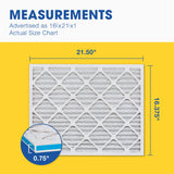 Aerostar 16.375x21.5x1 MERV 11 - 6 Count - Pleated HVAC, Furnace & Air Conditioner Filters - Removes Dust, Cold & Flu Germs, Lint, Mold, Pet Dander, Allergy-Causing Pollen, Smog & Smoke
