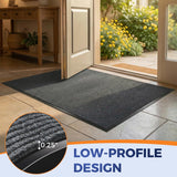 MossGrip Commercial Floor Mat, 3 x 5 FT Extra Large Door Mat, Indoor/Outdoor Entrance Mat, Commercial Rug with Water & Stain Proof, Easy to Clean, Low-Profile, Heavy Duty Rubber Mat, Charcoal Grey