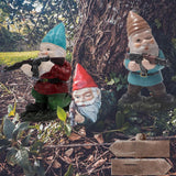 Tirifer 3PCS Garden Gnomes with Gun, Guard Gnome for Garden Military Army Soldiers, Tactical Statue for Indoor Outdoor, Patio, Yard, Lawn, Christmas Ornaments, Home Décor