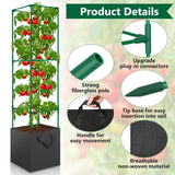 2 Pack Tomato Cages for Garden, 49 Inch Tall Tomato Cage with 7 Gallon Planter Bags, Plant Support Trellis Frames for Garden Cucumber Vegetables Plants Climbing Outdoor Indoor