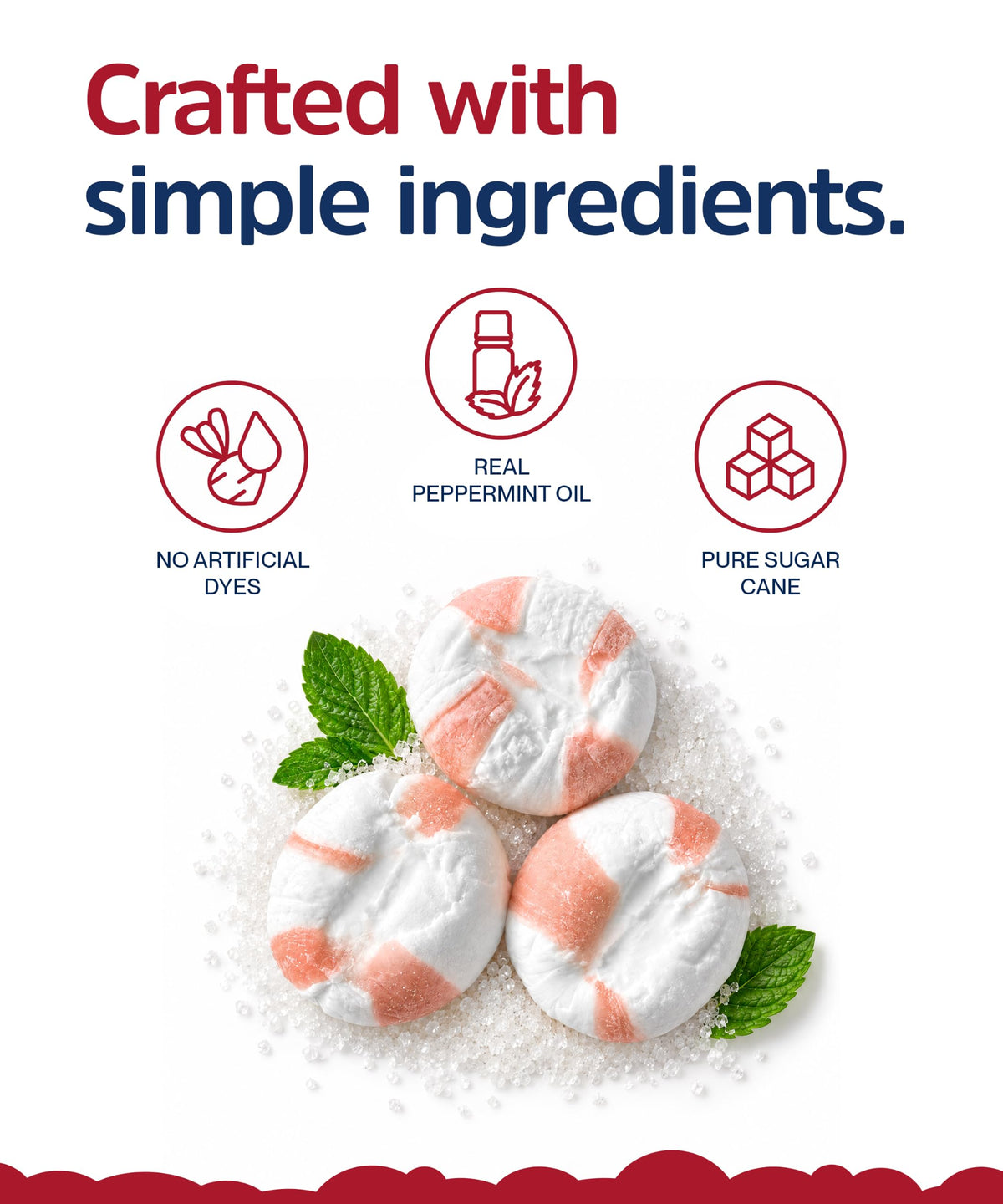 Red Bird Soft Peppermint Puffs, Soft Mints Individually Wrapped, 52 oz Tub