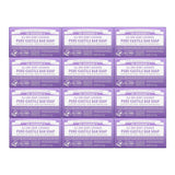 Dr. Bronner's - Pure-Castile Bar Soap (Lavender, 5 Ounce, 12-Pack) - Made with Organic Oils, For Face, Body & Hair, Gentle & Moisturizing, Biodegradable, Vegan, Cruelty-free, Non-GMO