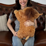 WDXDSOB Weighted Highland Cow Stuffed Animals | 4.2 Lbs Weighted Highland Cow Plush for Kids & Adults | 21.6 Inch Large Cattle Pillow Toy Gift for Christmas Birthday Mother's Day