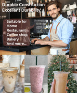 32 oz Clear Plastic Cups with Lids and STRAWS, Disposable Drinking Cups for Cold Drinks, Iced Coffee, Milkshakes, Smoothies, 25 Sets