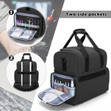 BAFASO Large Tattoo Case with 3 Inner Removable Pouches, Tattoo Travel Case for Large Tattoo Stencil Printer and Tattoo Supplies (Patented), Black