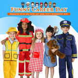 14Pcs Toddler Dress up Clothes,Boys Dress up Costumes for Play,Kids Dress up Set with Firefighter,Construction Worker,Chef,Police Costume,Toddler Boy Toys Christmas Birthday Gifts for 3-6 Years Old