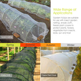 RIFNY 18 PCS Garden Hoops for Raised Beds, Greenhouse Hoops Kit Long Grow Tunnel for Row Cover, Rust-Free Fiberglass Garden Support Poles for Insect Mesh Netting Freeze Plant Cover (Green)